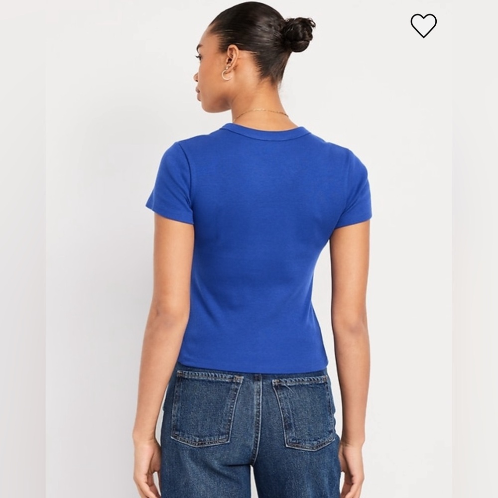 Old Navy Snug Crop Top Blue Size XL Tall - Picture 3 of 6